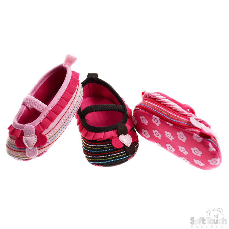 Girls Multi-Coloured Stripes W/Applique No.B1262