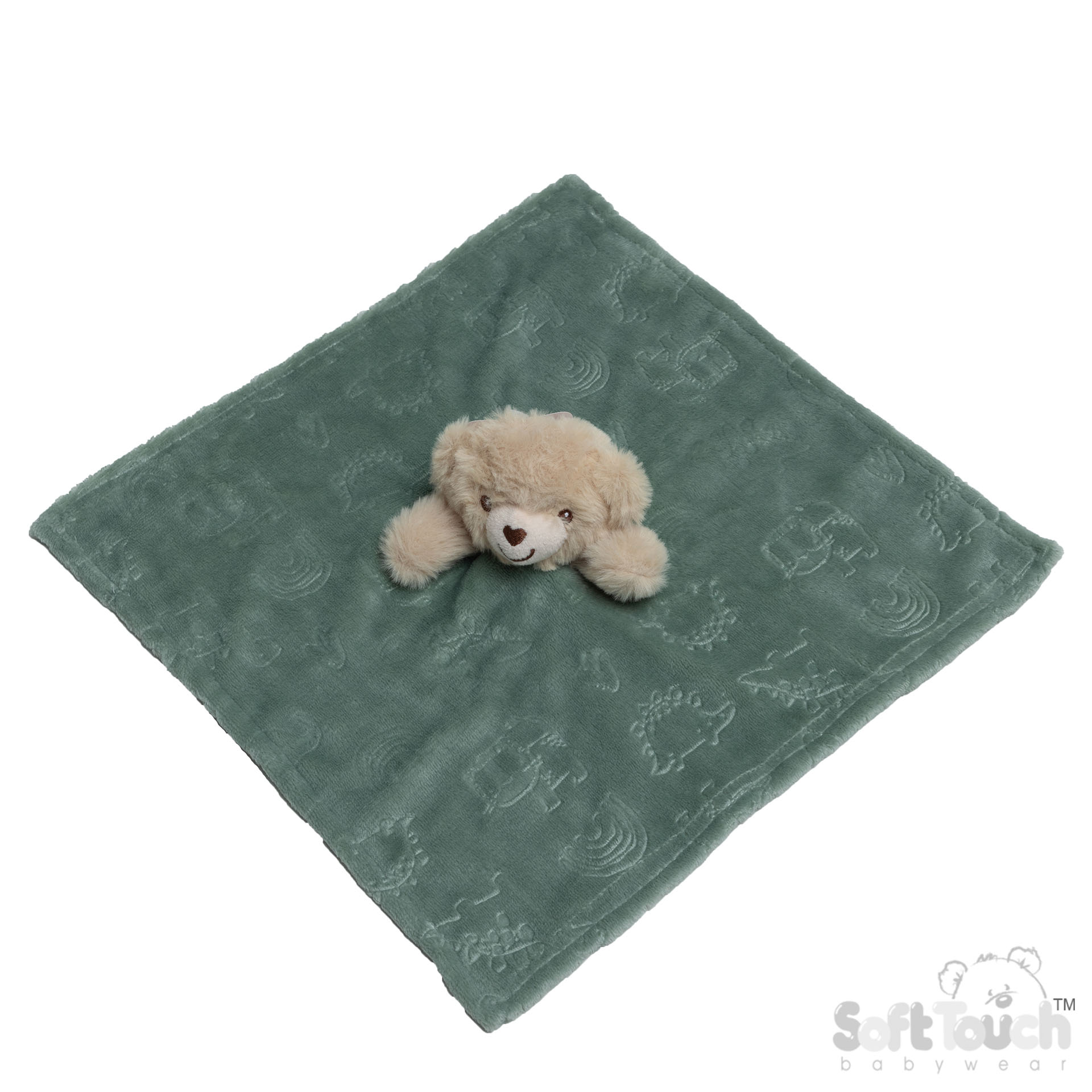  Sage Green Bear/Elephant/Dinosaur Comforter - BC305-SG