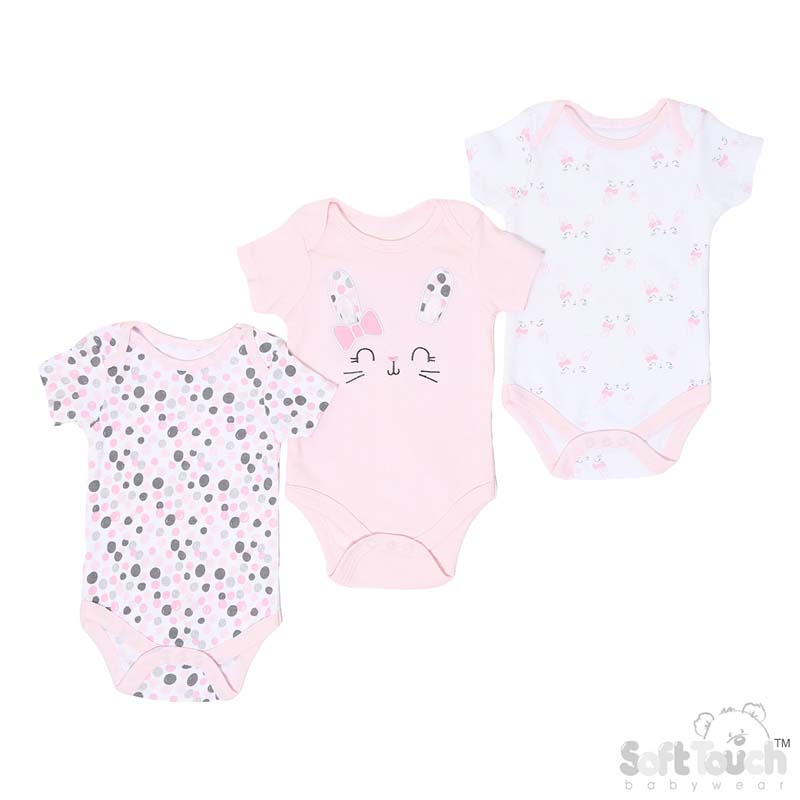 Girls 3 Pack Bodysuit No : Bunny No. BG201