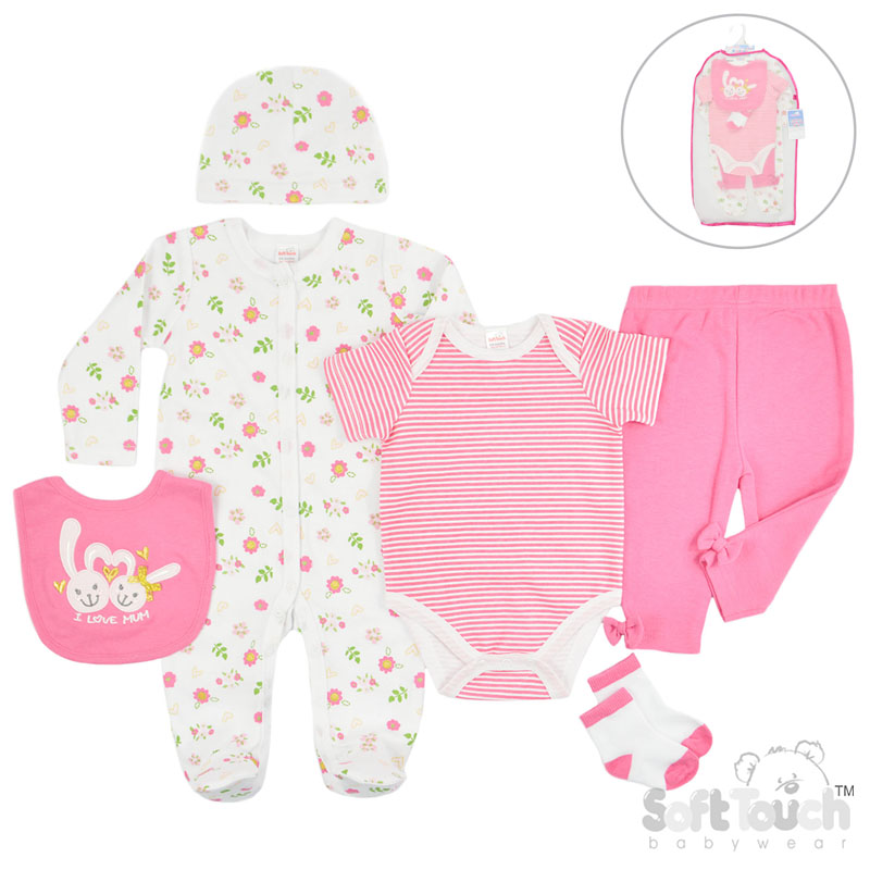 Girls 6 Piece Garment Gift Set: BG308