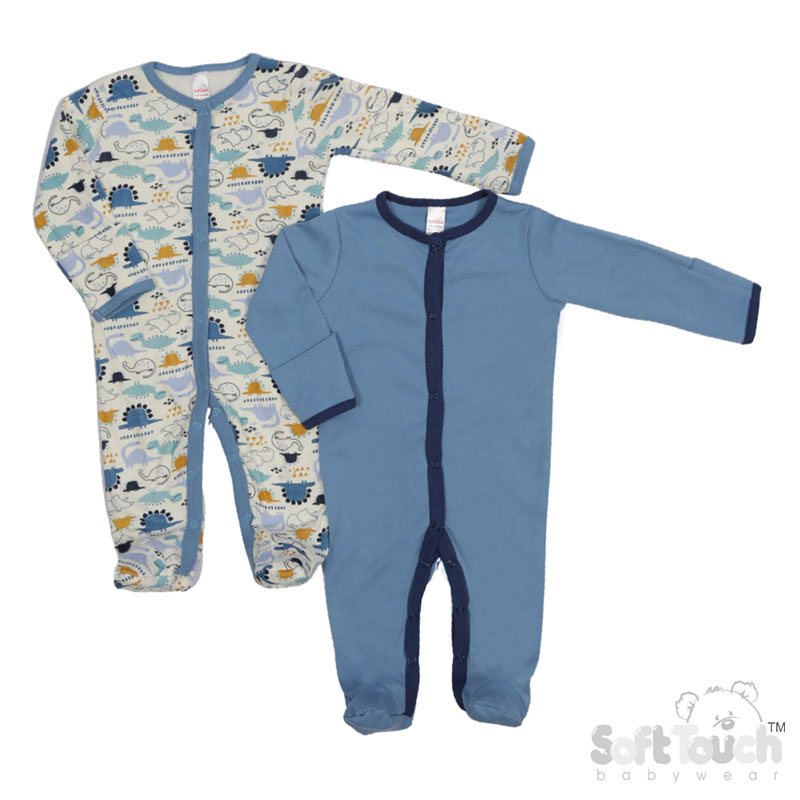 2 Pack Sleepsuits : CC212-SS (Dinosaur)