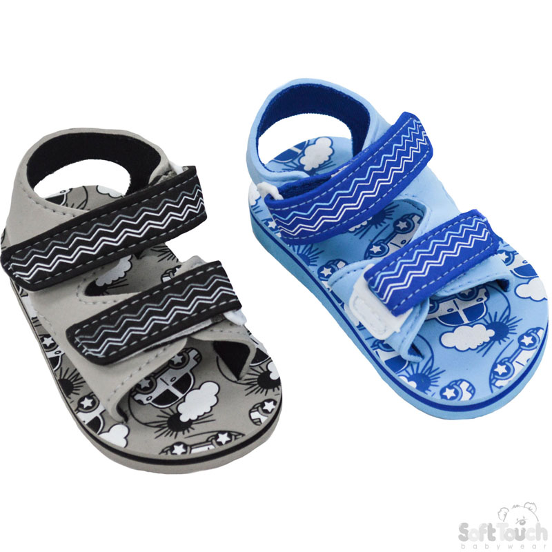Car Print EVA Sandals w/Zig Zags: E171