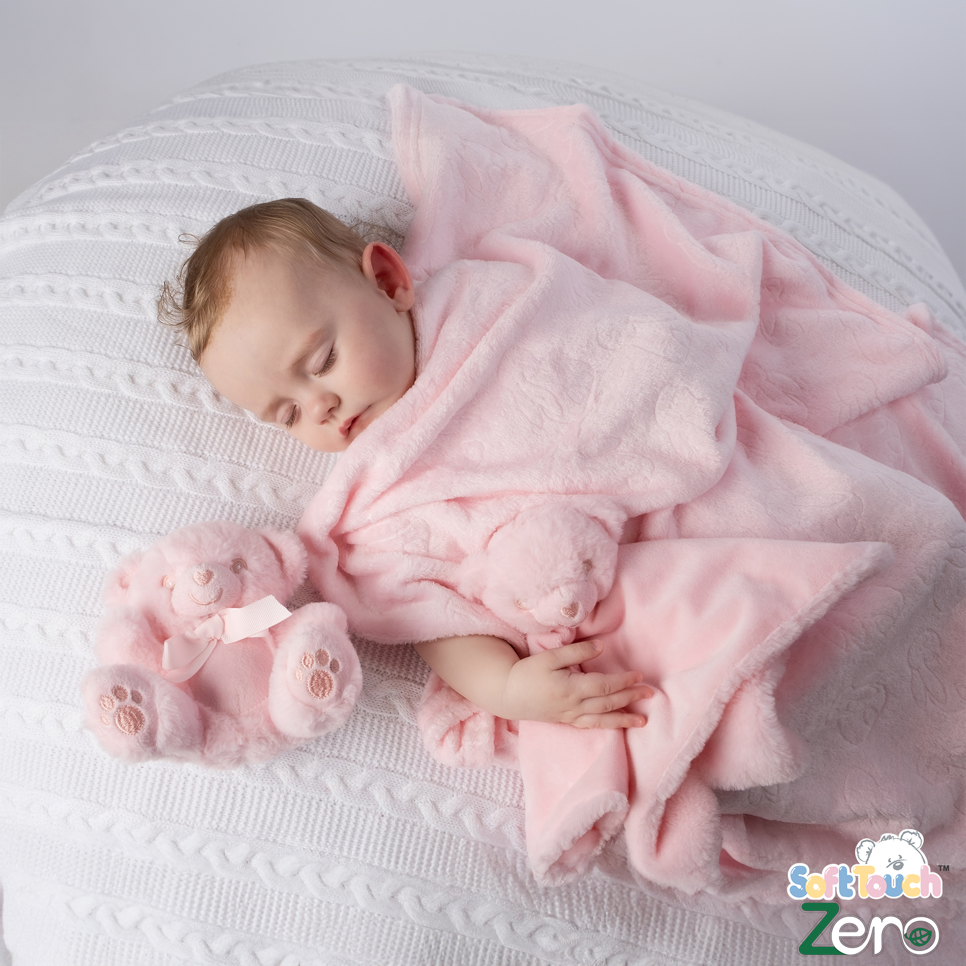 Pink Eco Recycled Bear Comforter : EBC60-P