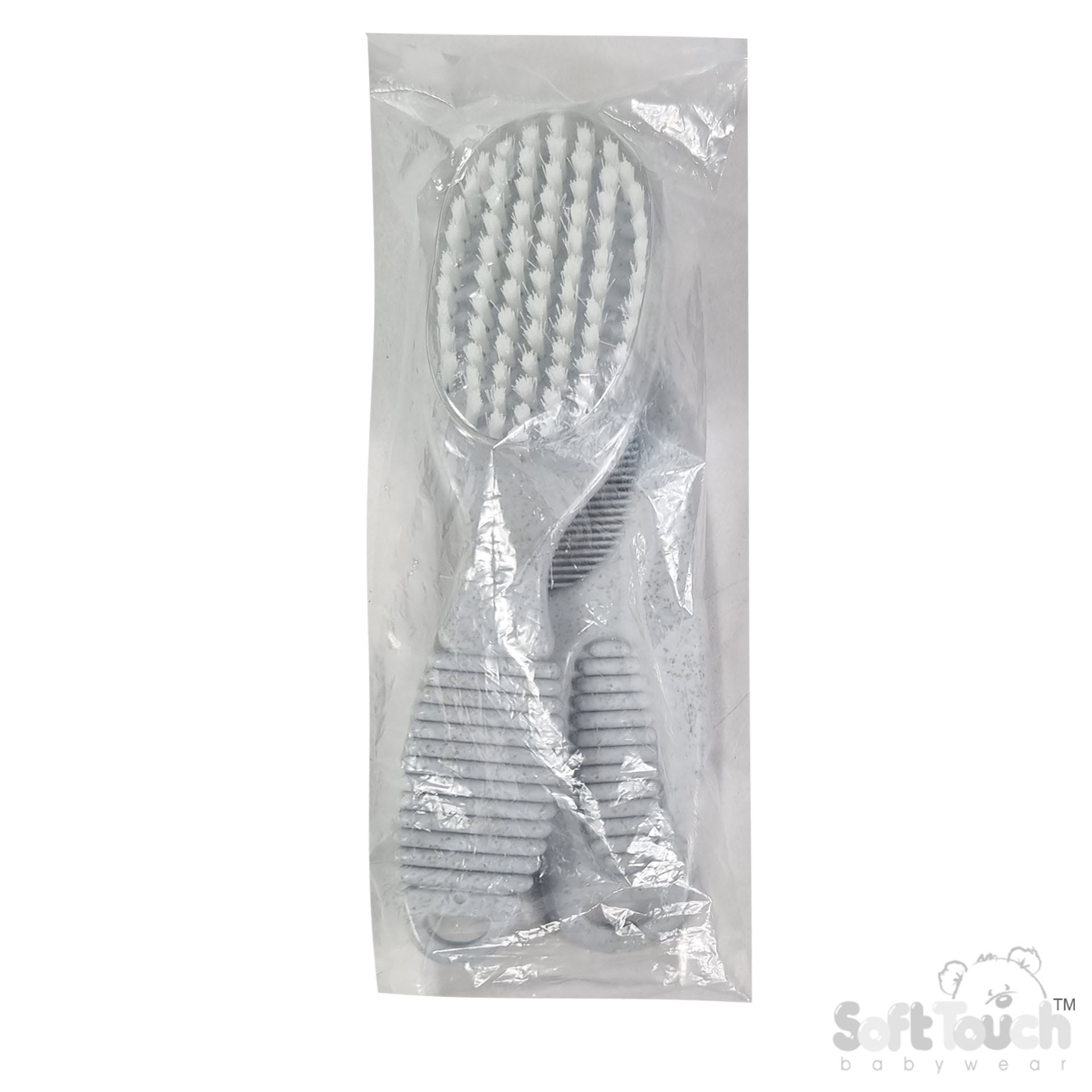 Grey Infants Deluxe Brush & Comb Set : EP607-BP-G