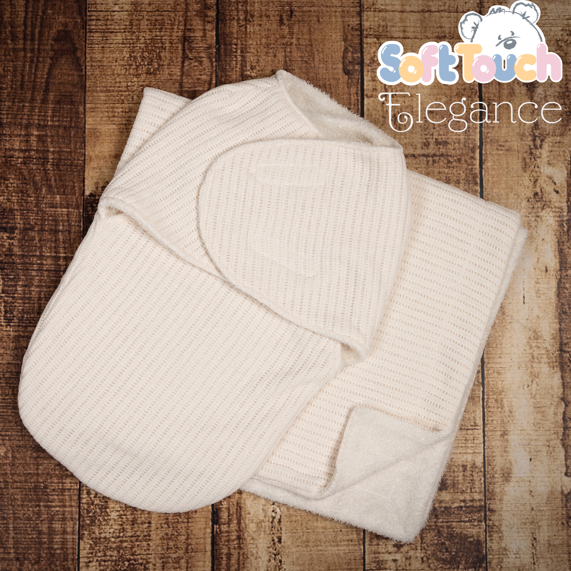 White Chenille Cellular Wrap w/ Shiny Sherpa Back : FBP122-W