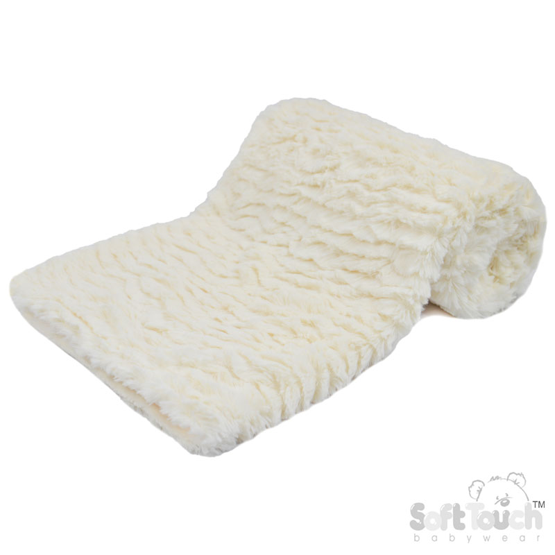 Cream 'Fluffy' Fleece Wrap No. FBP226-C