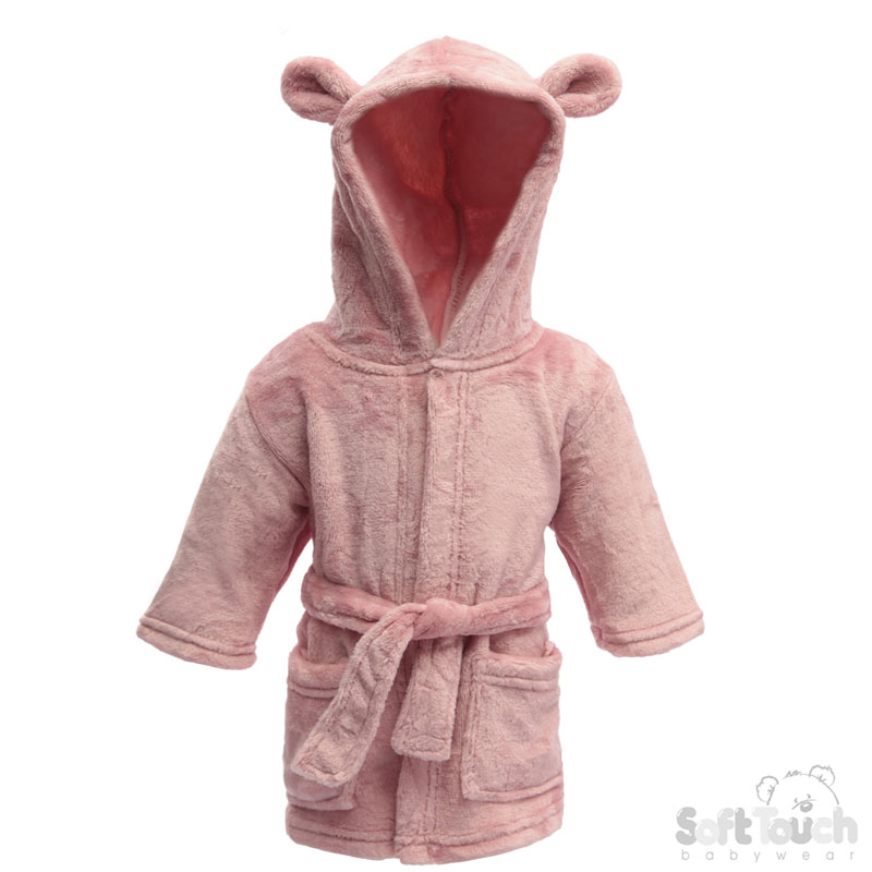 Dusty Pink Hooded Robe w/Ears : FBR55-DP-12-18m