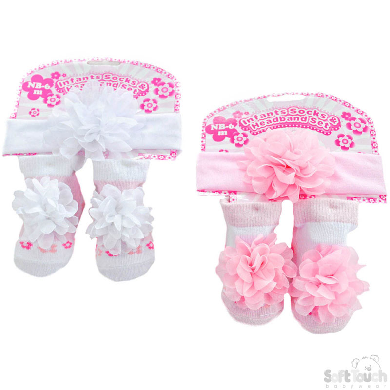 Flower Headband & Socks Set No.GS43