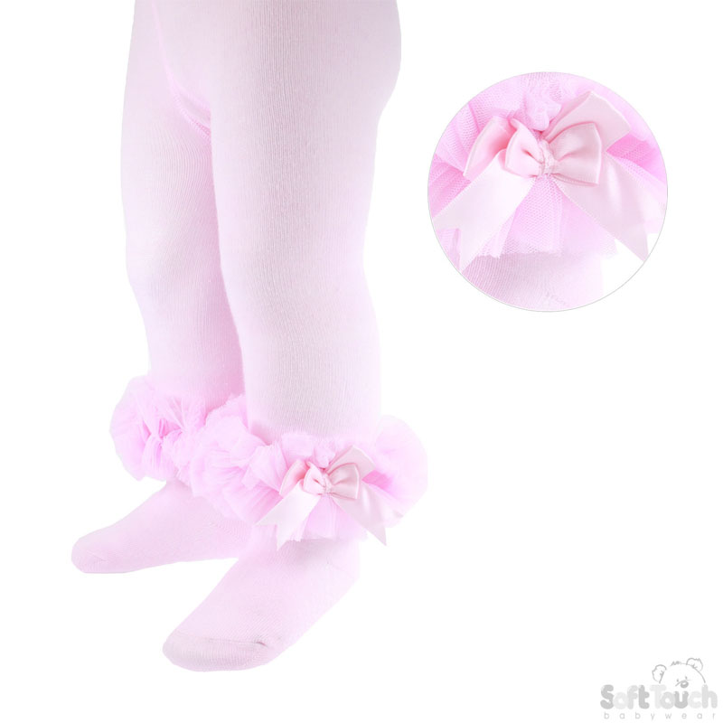 Pink Frilly Tights W/Bow No. GT62-P