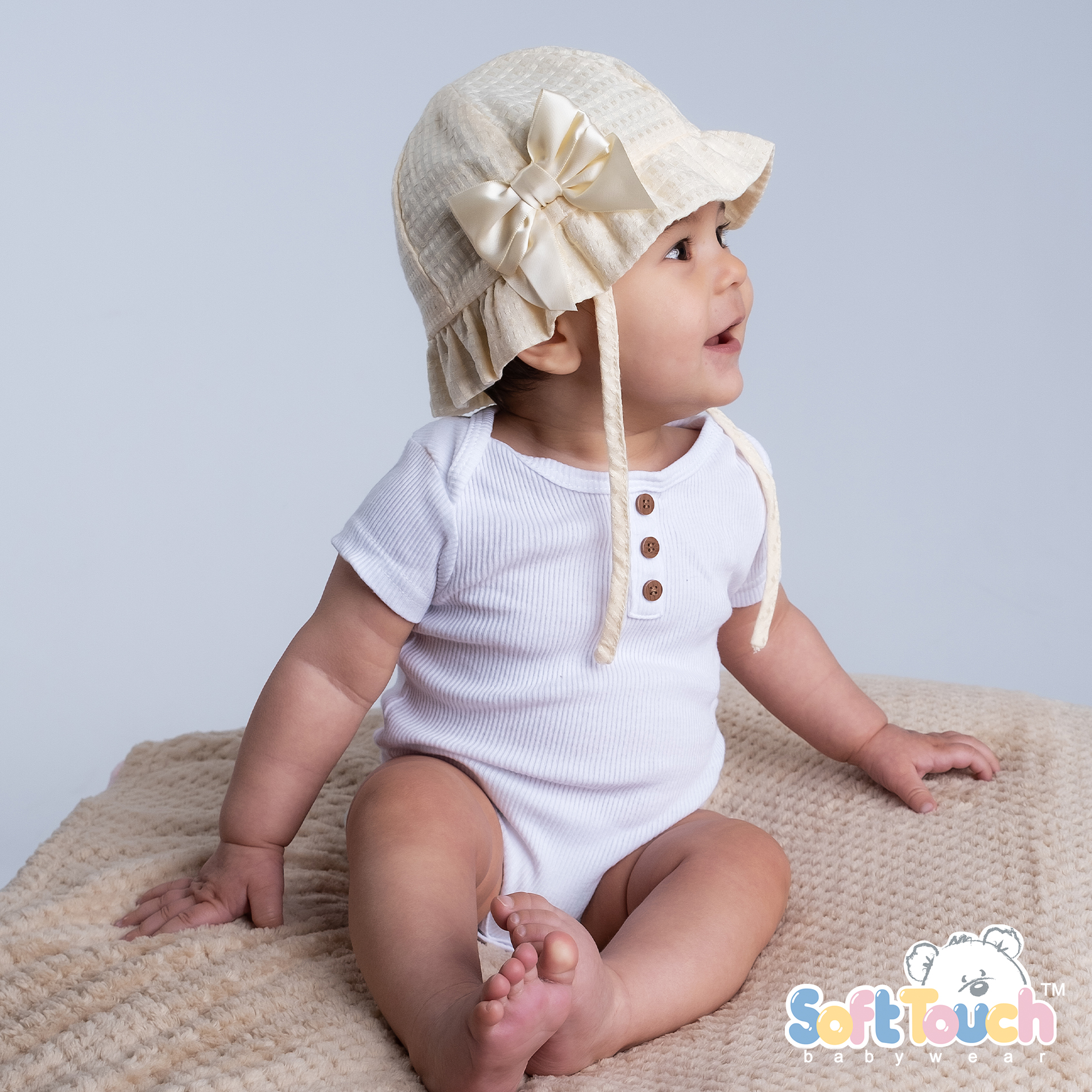 Lemon Checked Hat w/Bow No. H82-LEM