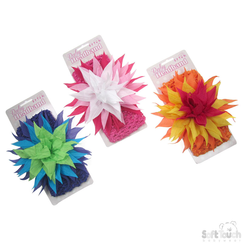 Crochet Headband W/Large Flower No. HB82