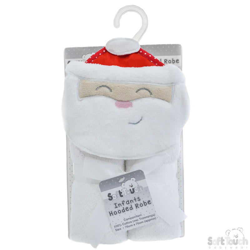 Infants Santa Applique Hooded Robe No. HT42-X