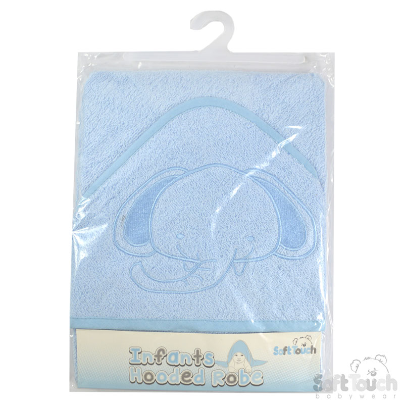 Blue Hooded Robe w/ Elephant Embroidery : HT62-B