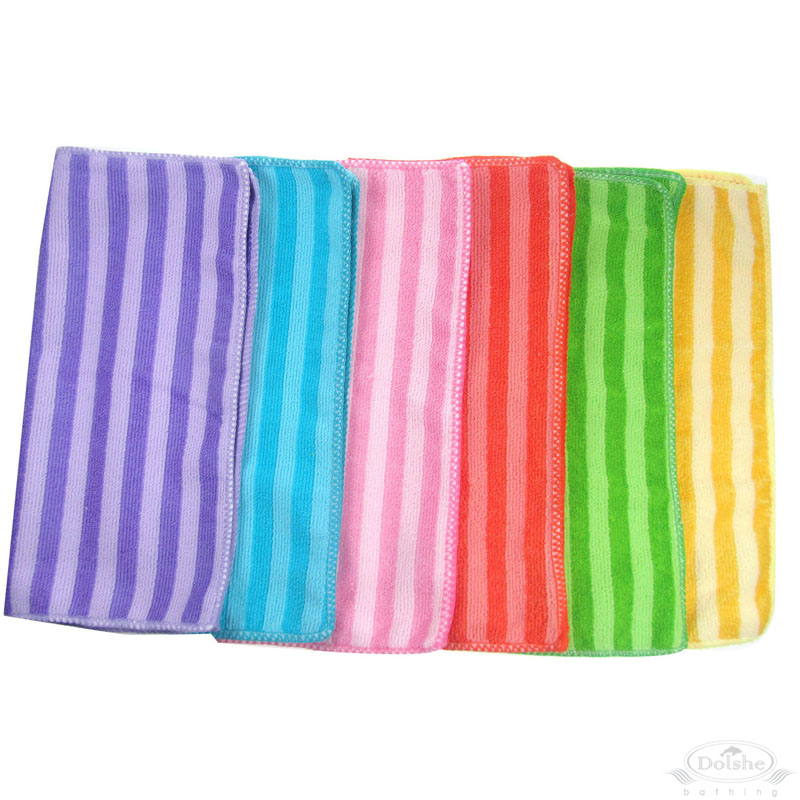Stripy Microfibre Face Cloth: M362