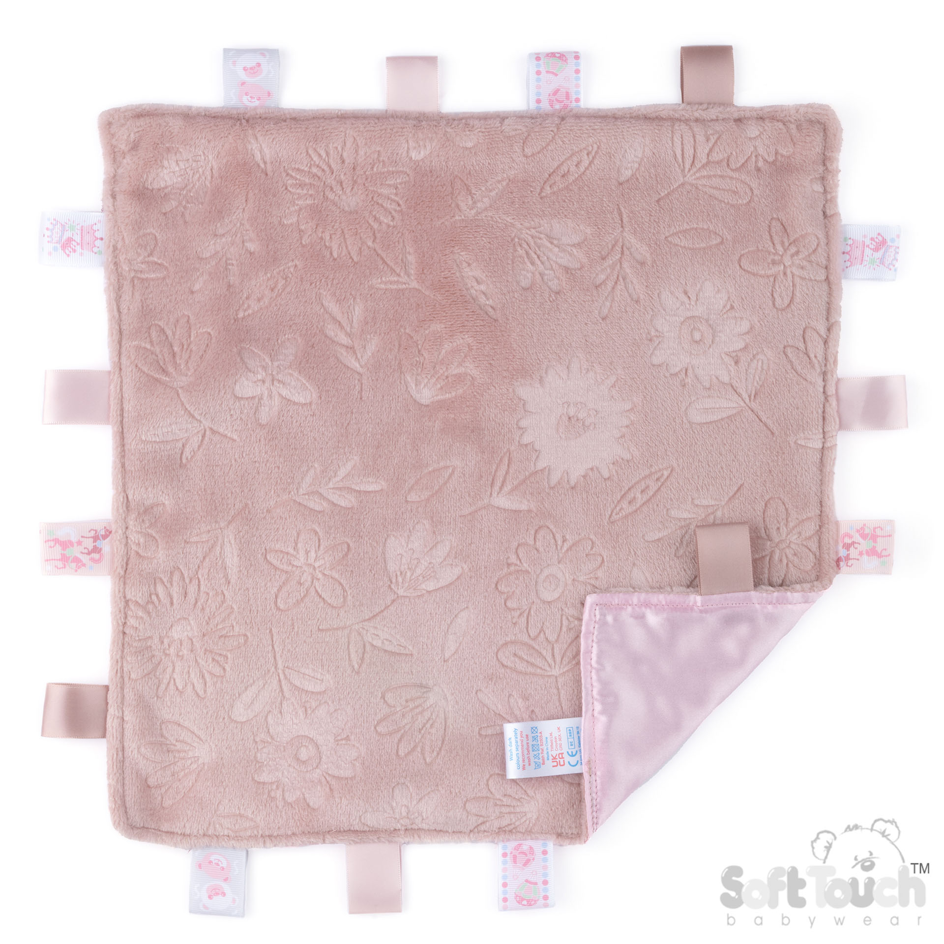 Dusty Pink Embossed Taggie Comforter : RC305-Dusty Pink