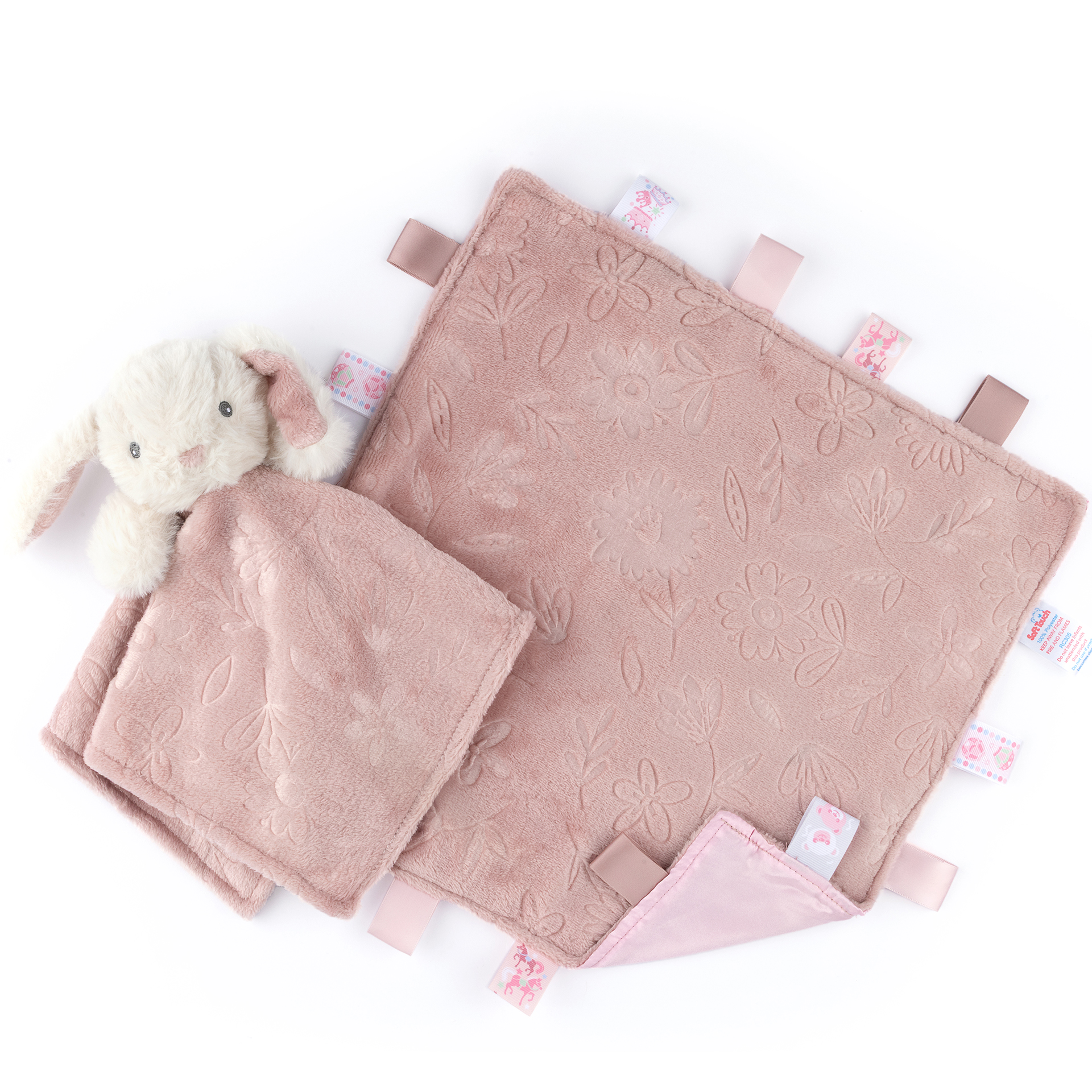 Dusty Pink Embossed Taggie Comforter : RC305-Dusty Pink