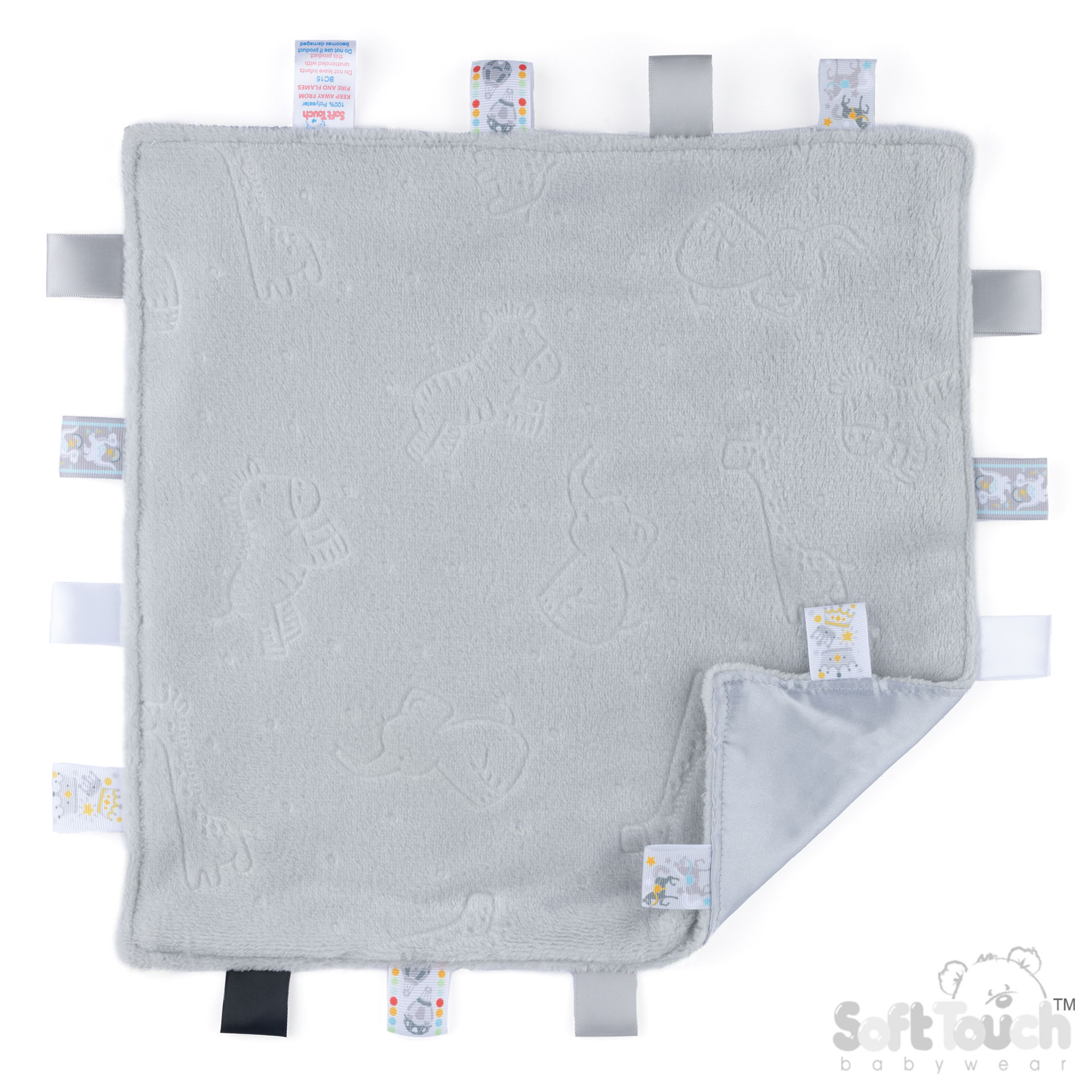 Grey Embossed Taggie Comforter : RC305-Grey