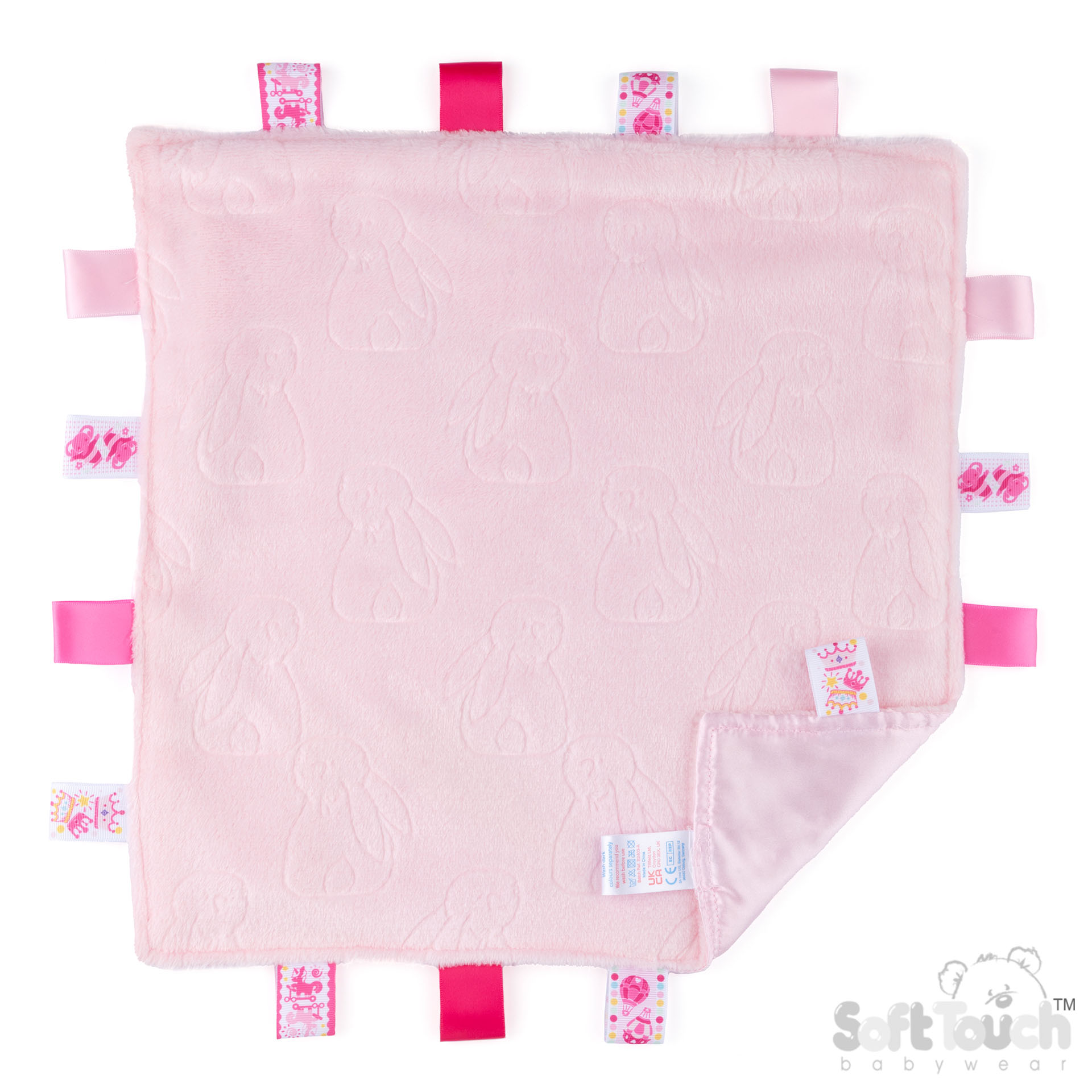Pink Embossed Taggie Comforter : RC305-Pink