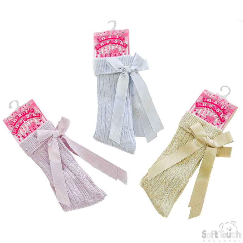 Metalic Knee Length Socks No. S49