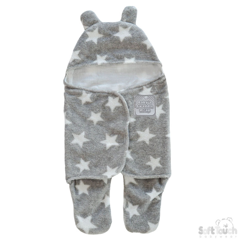Grey 'Star' Swaddle Wrap No. SW100-G