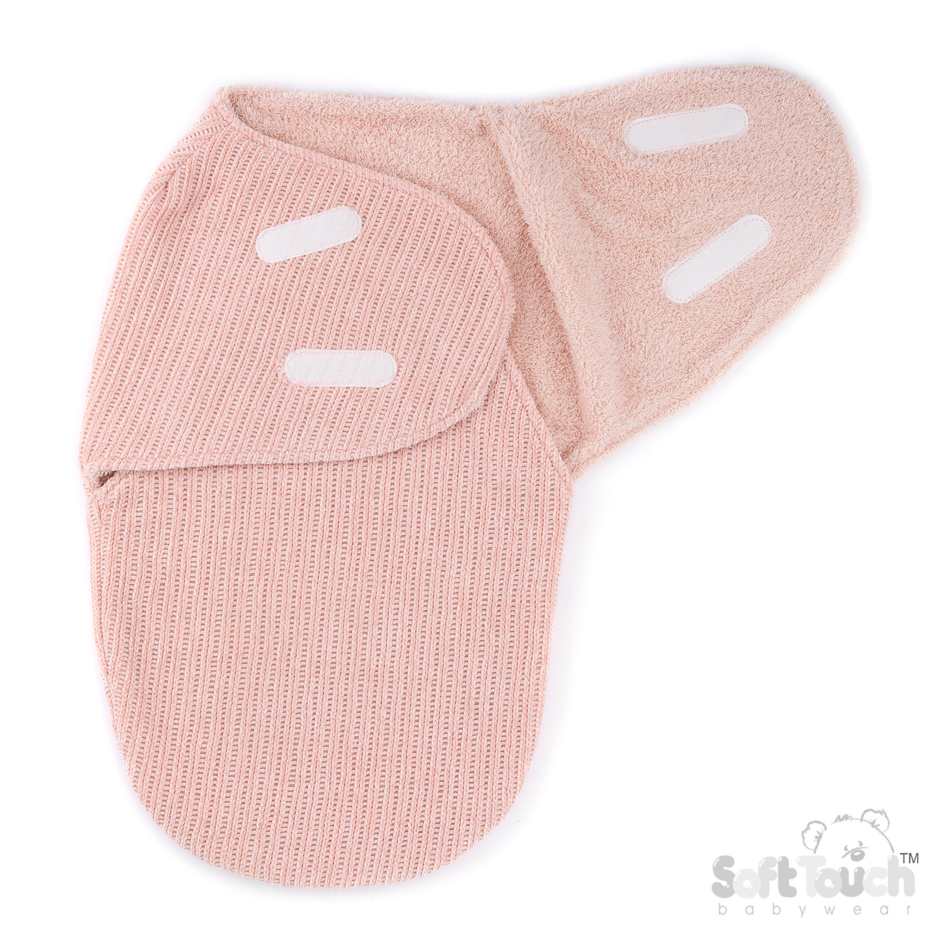 Rose Gold Chenille Cellular Swaddle Wrap w/Shiny Coloured Back : SW122-RO