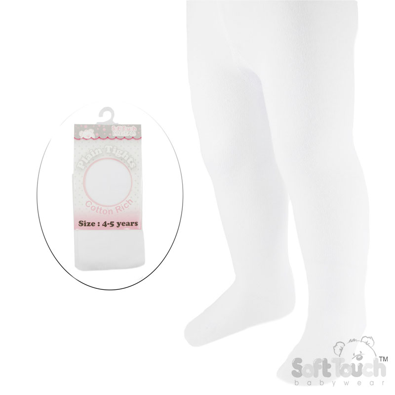 Plain White Tights : T80-W 4-5y