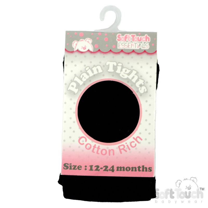 Plain Black  Tights : T86-BLK 12-24m