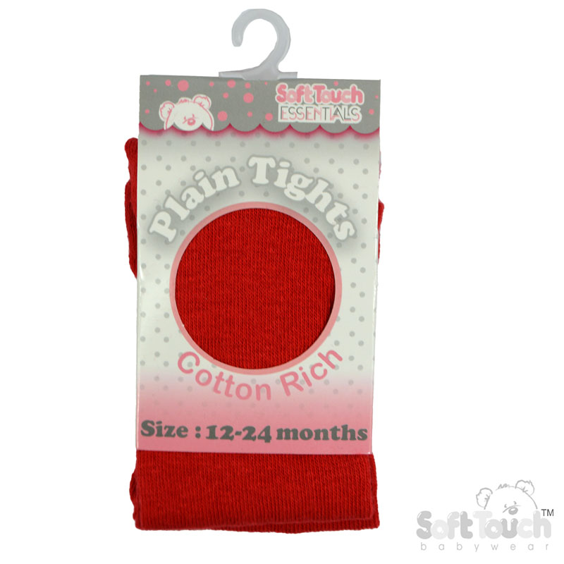 Plain Red Tights : T90-R 12-24m