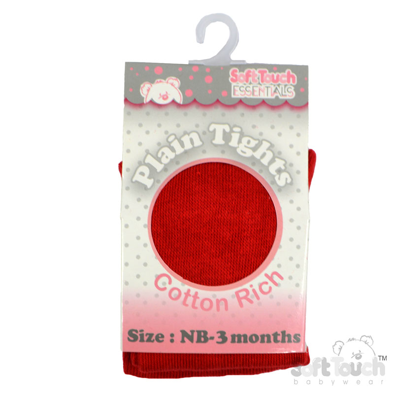 Plain Red Tights : T90-R NB-3m