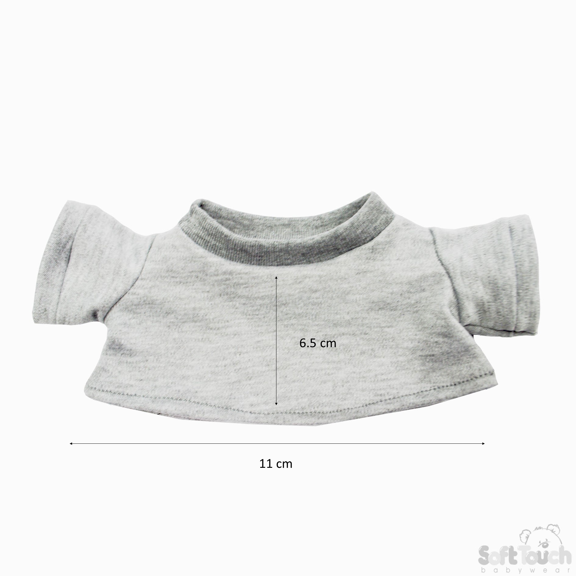 Grey 25cm Teddy Bear W/T Shirt No. TB325-G